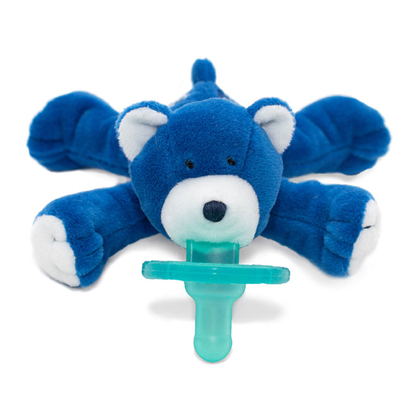 WubbaNub Los Angeles Dodgers Bear pacifier, perfect for budding Dodgers fans.