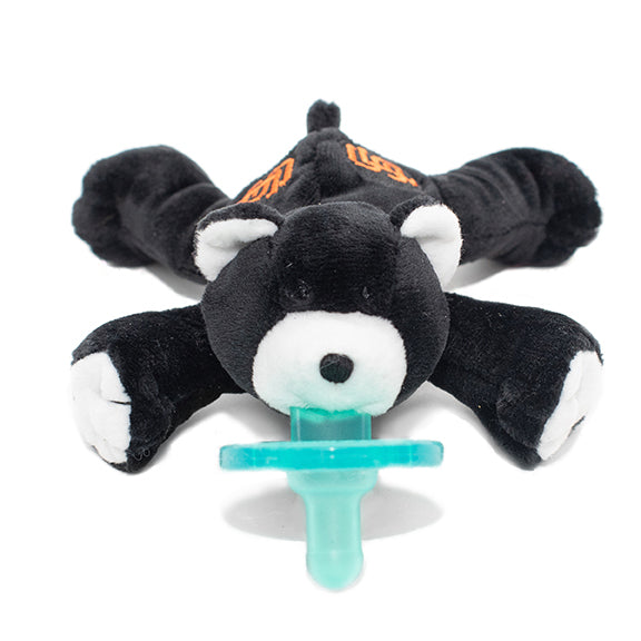 Plush WubbaNub San Francisco Giants Bear pacifier, representing the Giants logo, ideal for little fans