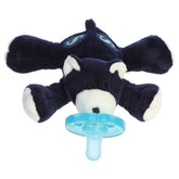 A WubbaNub bear pacifier plush from Aurora with Seattle Mariners team logo details.