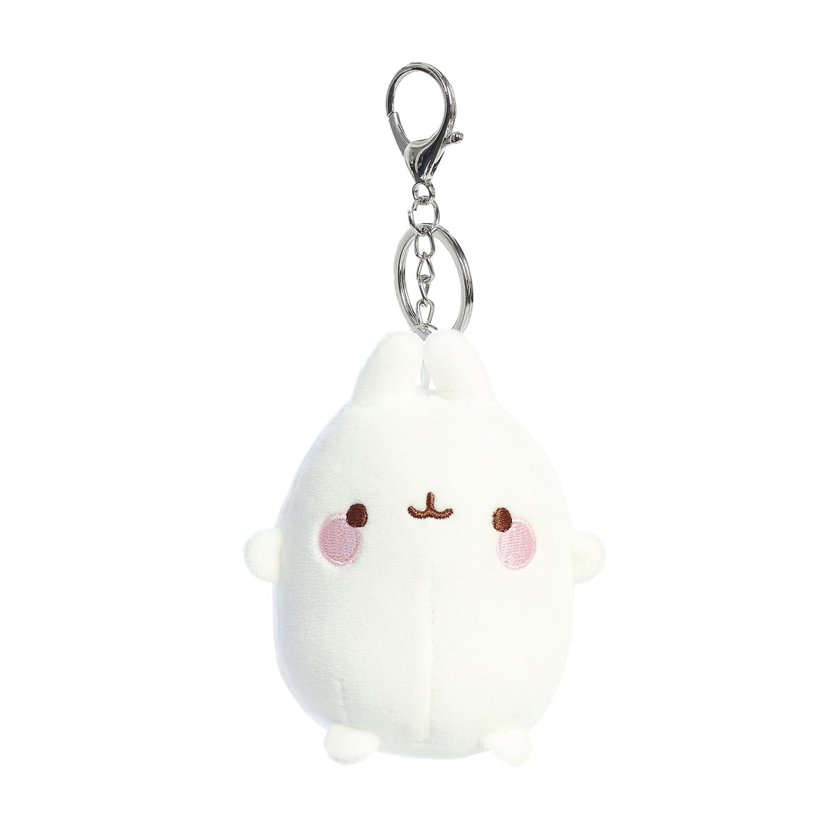Molang Keychain Plush from the Molang collection, small and soft with embroidered features