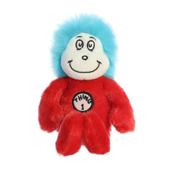 Thing One Shoulderkin from Dr. Seuss by Aurora, with magnetic base, red suit, and blue hair