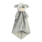 Coby Cow plush from Cuddlers Luvster by ebba, featuring a soft grey body and striped belly