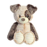 Pocko plush bear from Cuddlers by ebba, featuring a unique fabric blend and a warm smile