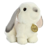 A Grey Lop Eared Rabbit plush from Aurora's Miyoni stuffed animals, featuring realistic details and soft texture