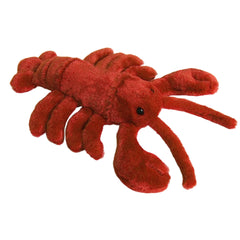 Red lobster plush from Mini Flopsie by Aurora with soft claws and expressive antennae.