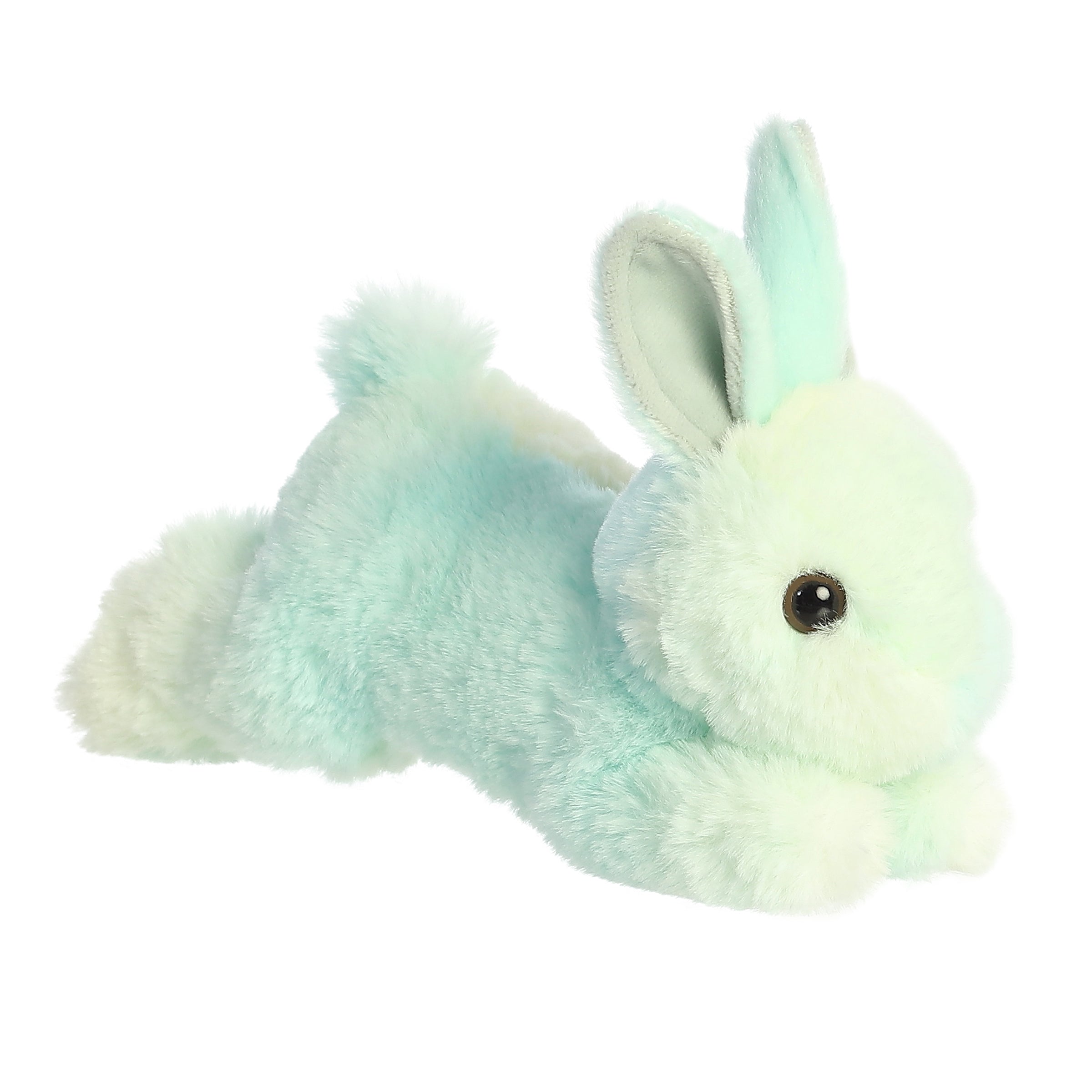An adorable Mini Flopsie bunny plush that is available in pastel, lavender, or mint!
