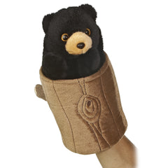 Aurora® - Hand Puppet - 10" Black Bear Pop Up Puppet