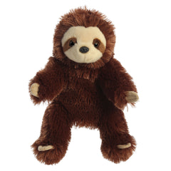 Sloth hand puppet by Aurora, with expressive eyes and lifelike features, ideal for creative storytelling and play