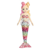 Mermaid plush with radiant tail shimmering in rainbow hues, capturing the enchantment of the Sea Sparkles collection.