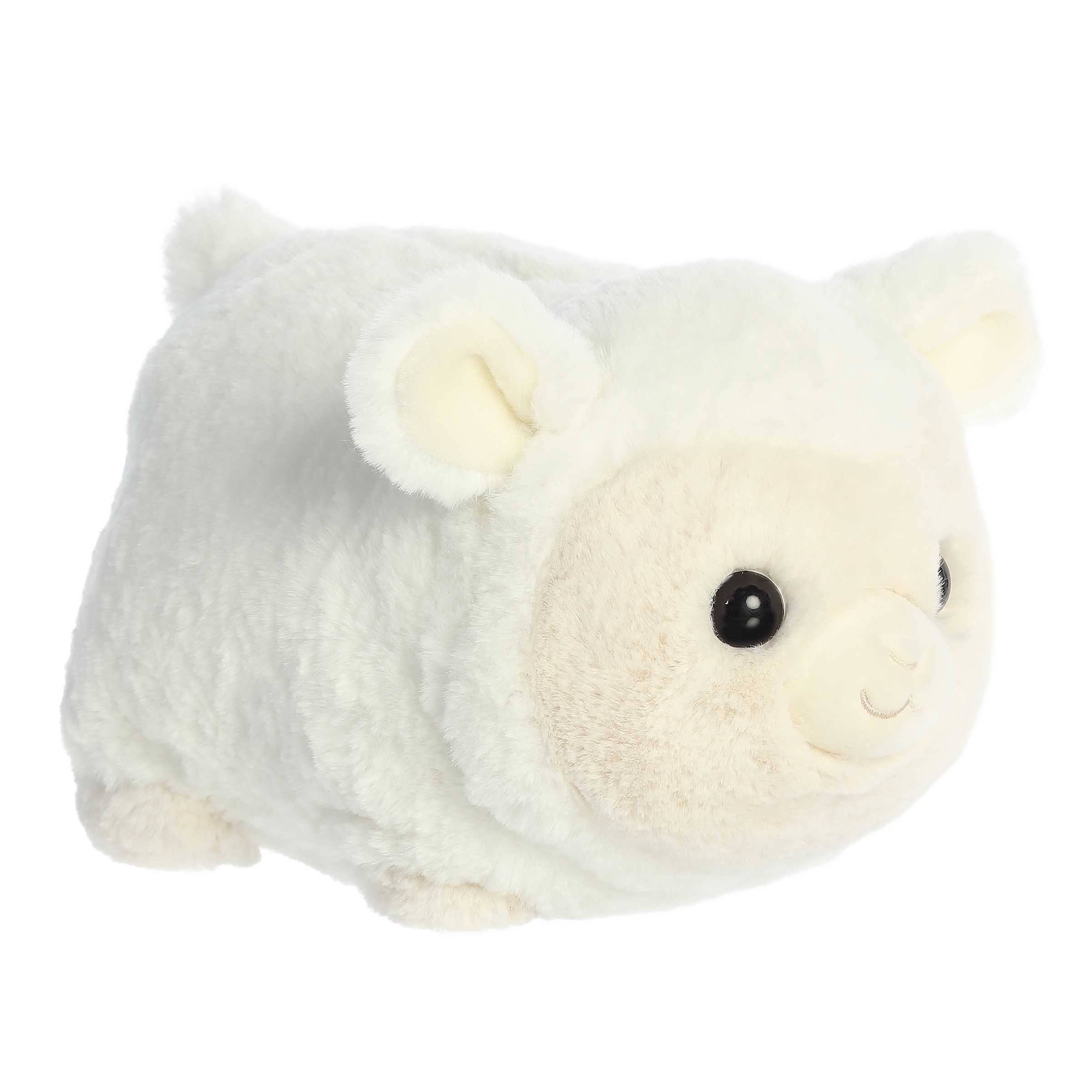 Sharla Sheep plush from the Spudsters Collection, featuring a unique potato shape and soft plush white coat