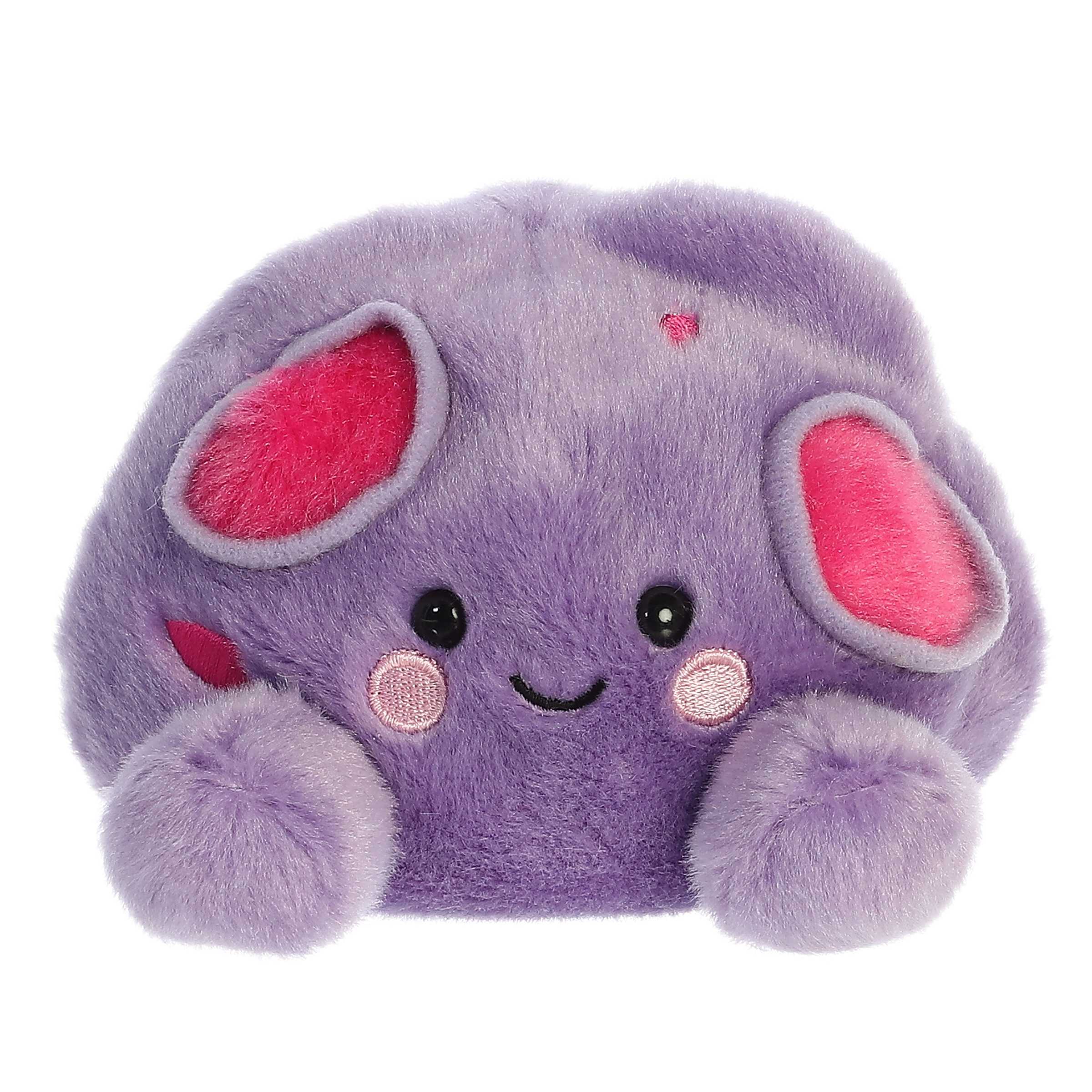 Cal Meteor is a plushie of cosmic cuteness, with a soft, velvety purple body and charmingly bright pink craters!