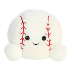 With his snowy white fluff, accented with bold red stitching that mirrors the iconic baseball design!