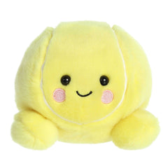 Tennis Ace tennis plush is a cheerful, sun-yellow plushie with an endearing smile and rosy cheeks!