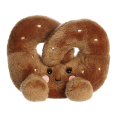 Twist Pretzel plush from Palm Pals, golden brown with plush salt details, just like a real pretzel!