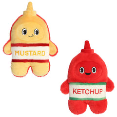 Reversible Mustard & Ketchup FlipOvers plush, switching between condiments, perfect as a playful gift.