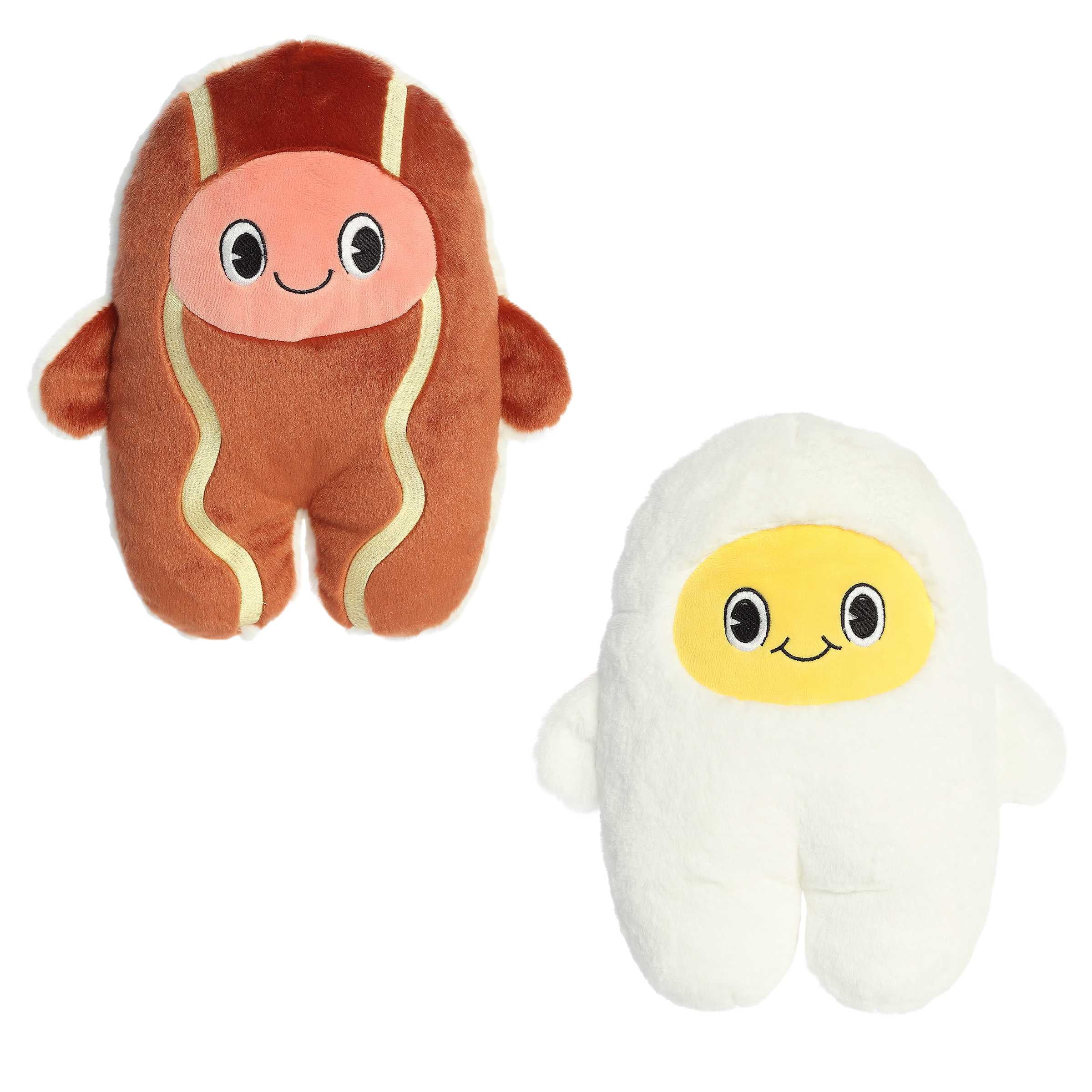 Breakfast-themed Bacon & Eggs FlipOvers plush, flipping between bacon and eggs, great for cuddly fun.