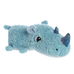 Rickie Rhino from Schnozzles, a blue plush with a sparkling horn and soft texture, perfect as a magical companion.