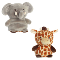 Aurora® - Eco Nation™ - Reversible Eco Pairs - 6.5" Elephant and Giraffe