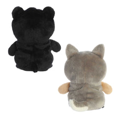 Aurora® - Eco Nation™ - Reversible Eco Pairs - 6.5" Black Bear and Wolf
