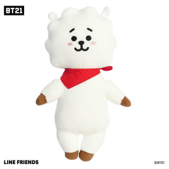 RJ from BT21 with plush white fur, a sweet expression, representing a love for cooking and nurturing vibes.