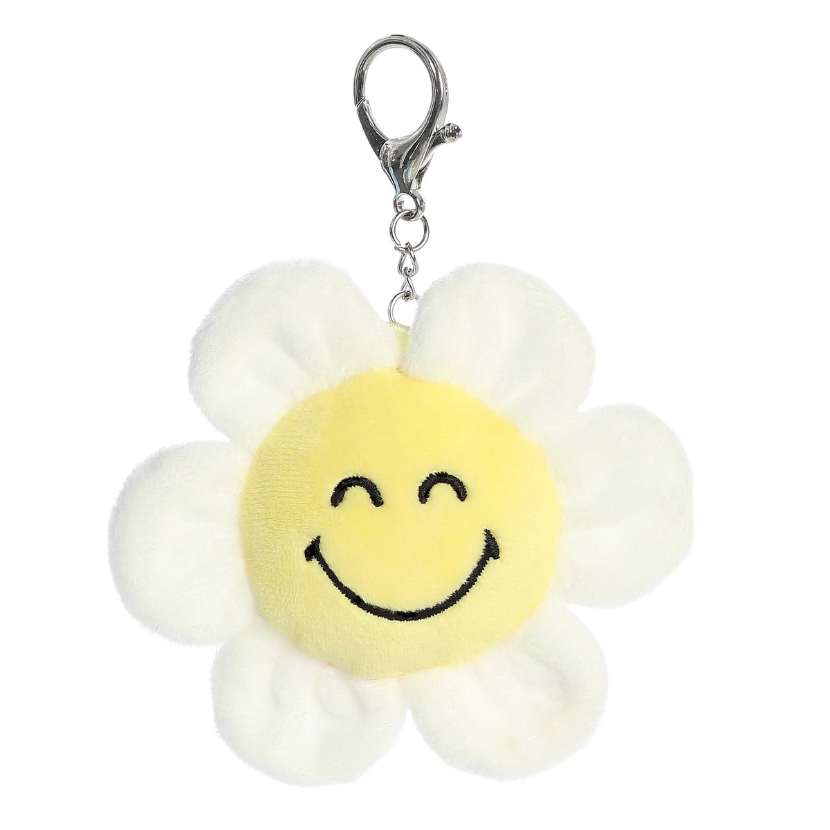 Daze Clip-On from SmileyWorld, combines a smiley face with a daisy, soft and durable