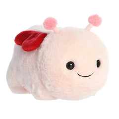 Butterfly plush with a pink potato-shaped body, vibrant red heart-shaped wings, and a smiling face, part of the Spudsters