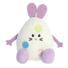 Easter Egg plush from Eggspressions, whimsical pastel design on a white and pink egg plush, perfect for Easter basket gifts