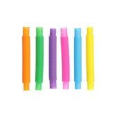 Pop Tubes by Aurora Toys, stretchable and connectable sensory toys that are collapsable too