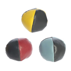 Set of leather juggling balls, designed to improve grip and coordination, providing fun and skill enhancement.