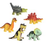 Colorful, durable dinosaur figures for toddlers, designed for easy handling and storage.