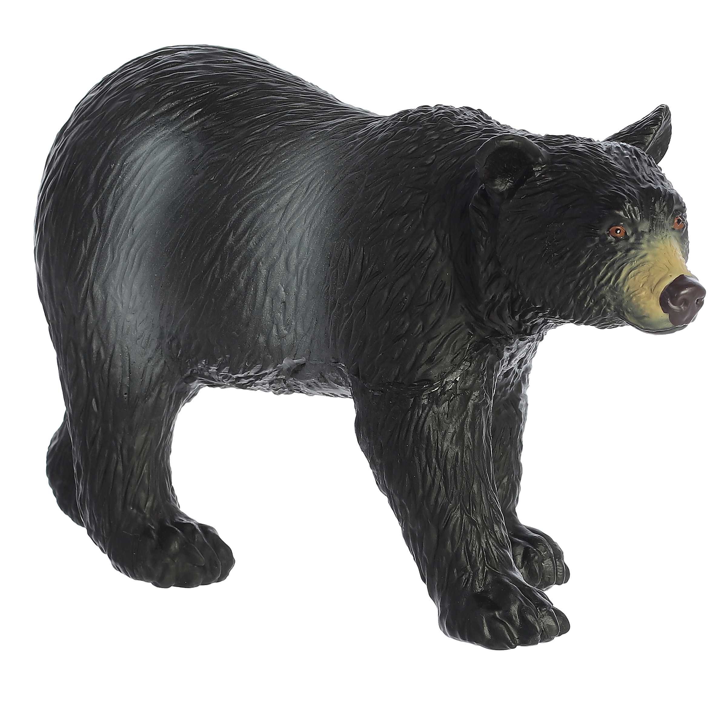 Lifelike black bear toy from Aurora Toys, great for educational discovery and cuddles.