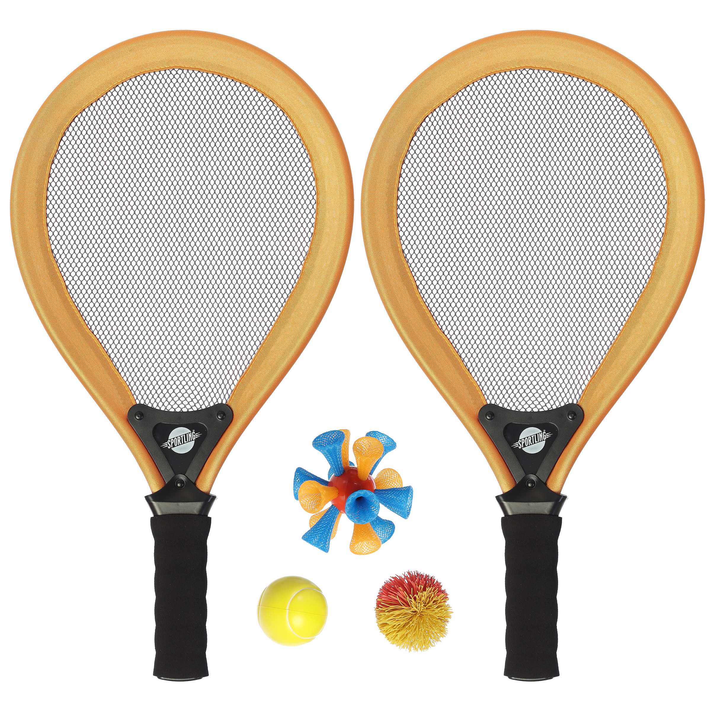 Racket Game Set with rackets and balls in a carry bag, promoting physical exercise and coordination.