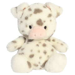 A pig plush toy from Aurora with tiny limbs, spotted plush, a pink snout, and a plump bean-weighted body.