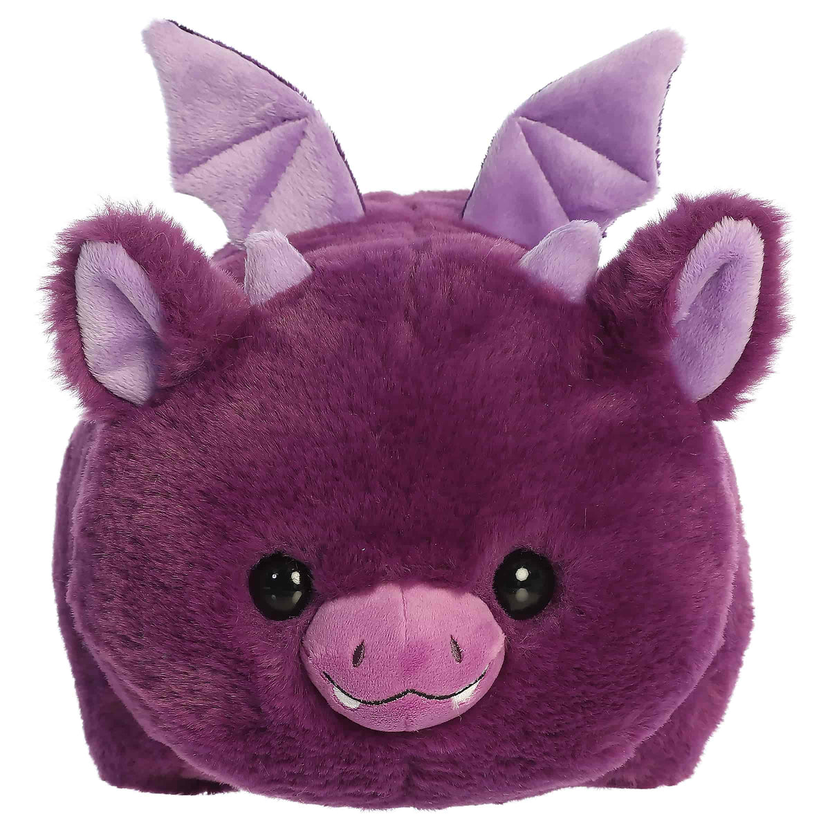 Purple gargoyle plush with tiny horns and a quirky expression