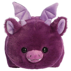 Purple gargoyle plush with tiny horns and a quirky expression