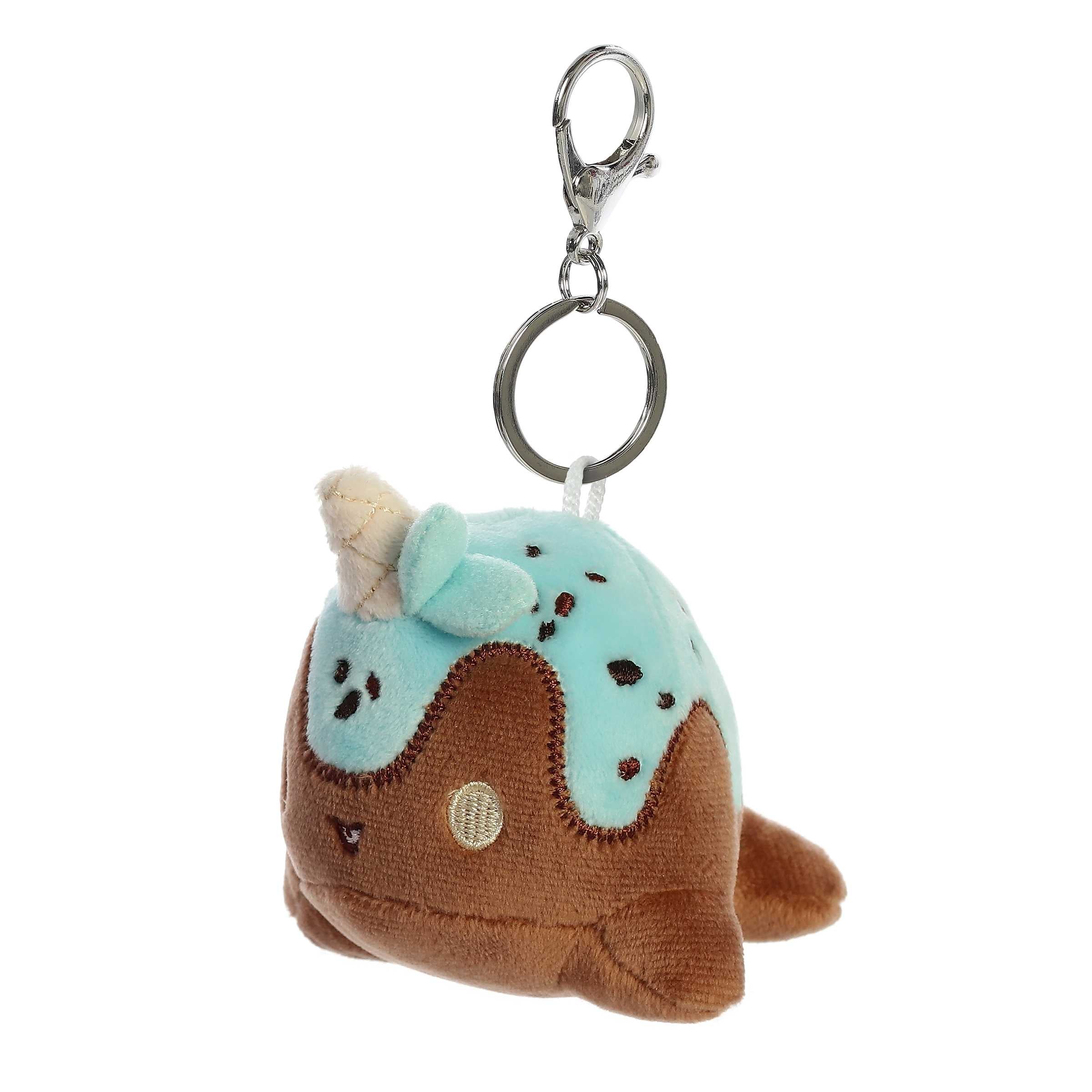 Aurora® - Tasty Peach® - 4" Mint Chocolate Nomwhal Keychain