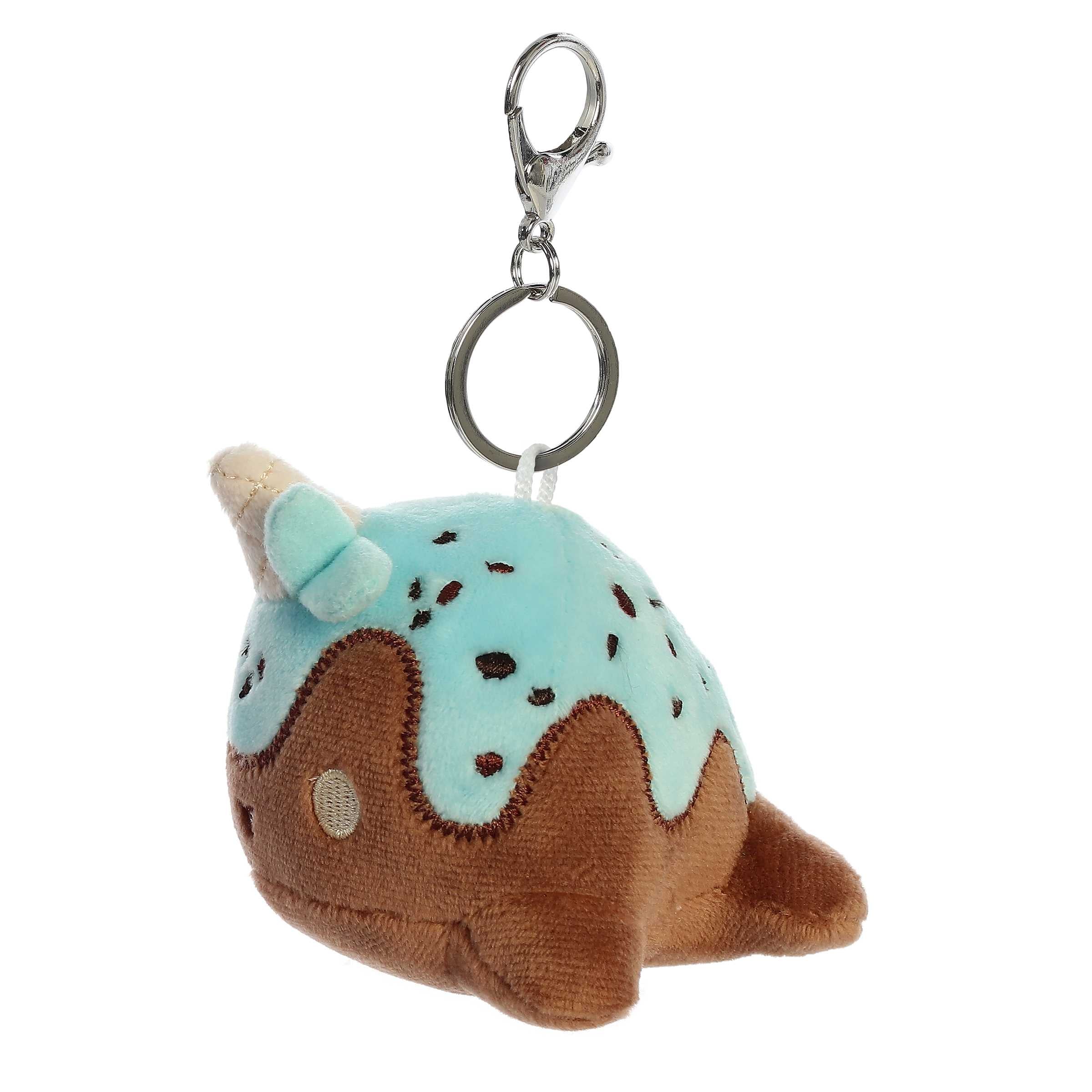 Aurora® - Tasty Peach® - 4" Mint Chocolate Nomwhal Keychain