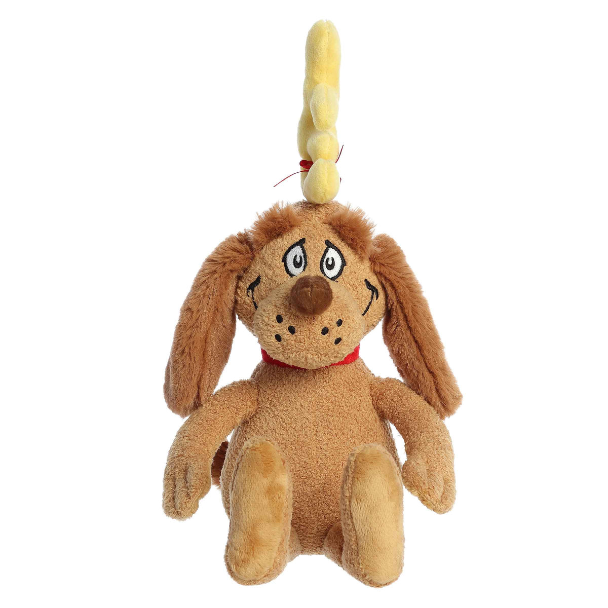 Max plush with antler from Dr. Seuss, perfect for Christmas collectors and fans of all ages.