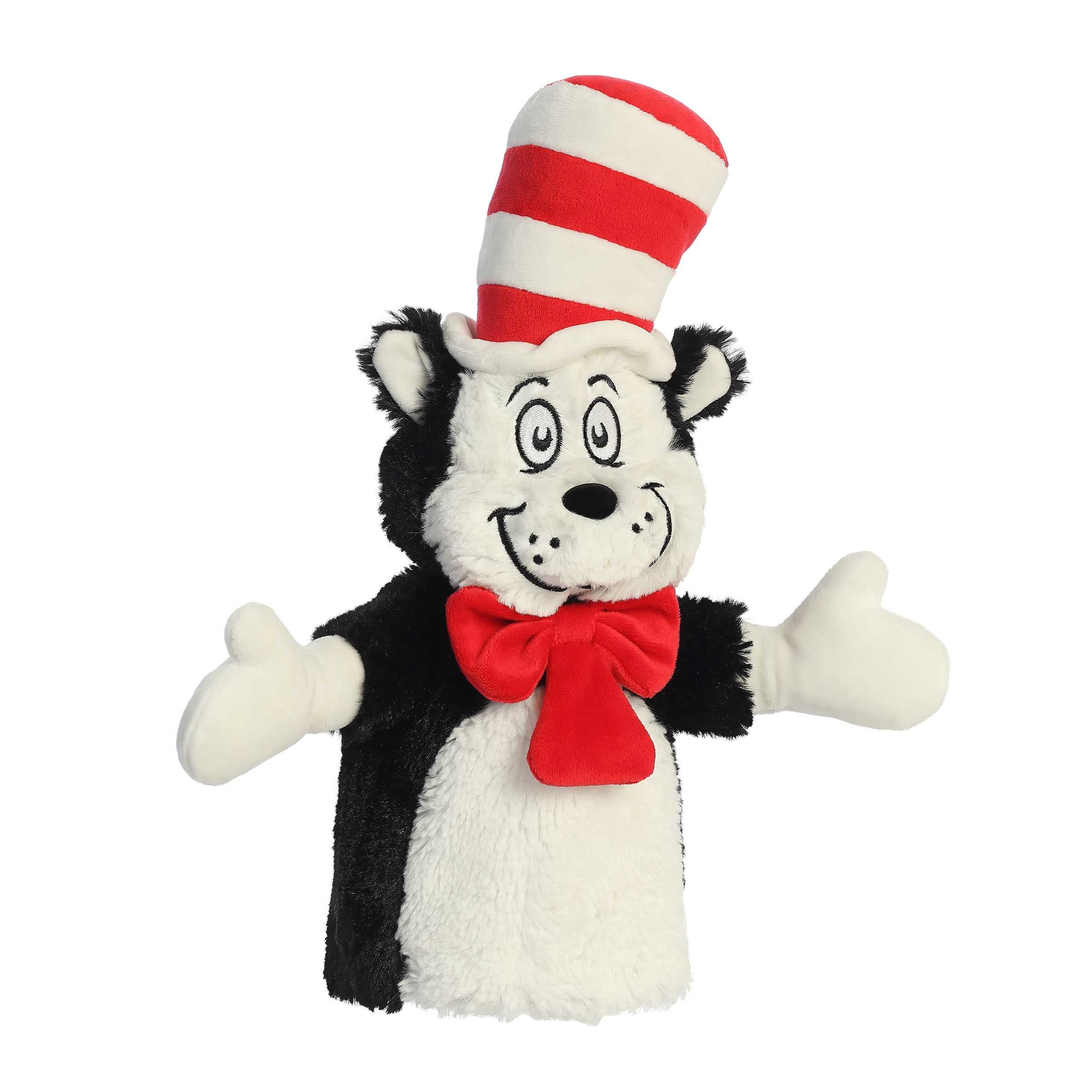 Aurora® - Dr. Seuss™ - Marioneta de mano del gato con sombrero de 14"