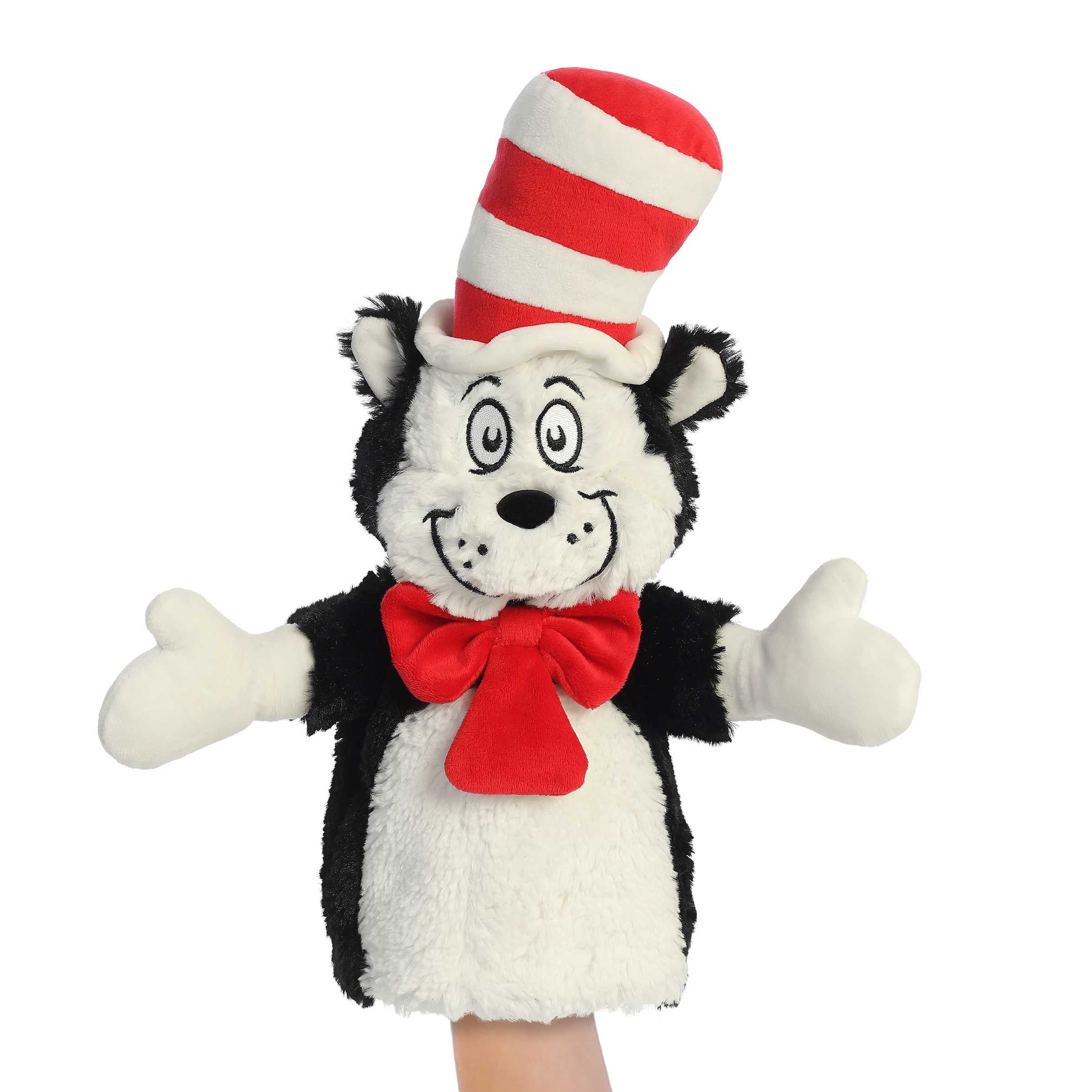 Aurora® - Dr. Seuss™ - Marioneta de mano del gato con sombrero de 14"