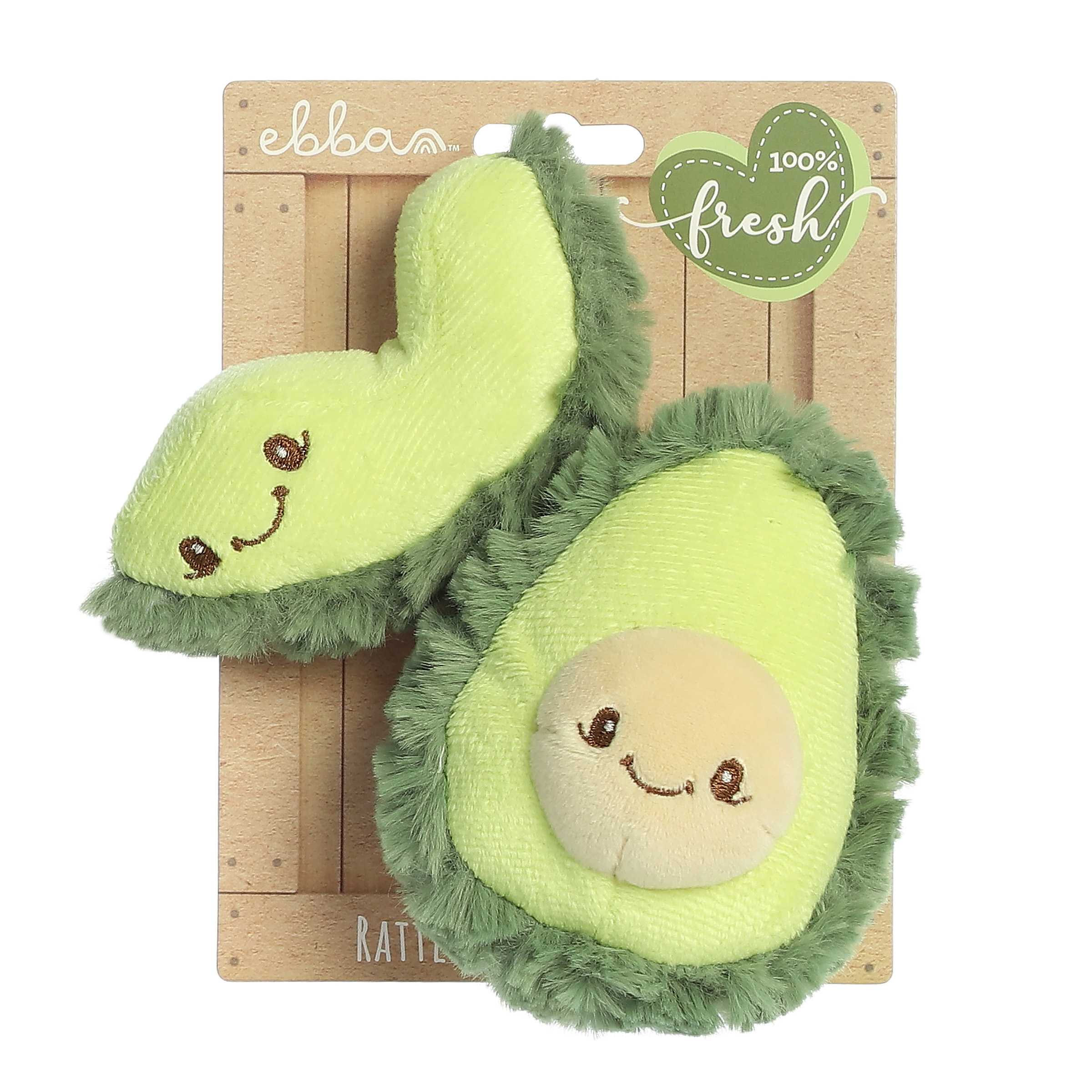 ebba™ - Precious Produce™ - Avocado Rattle & Crinkle Set