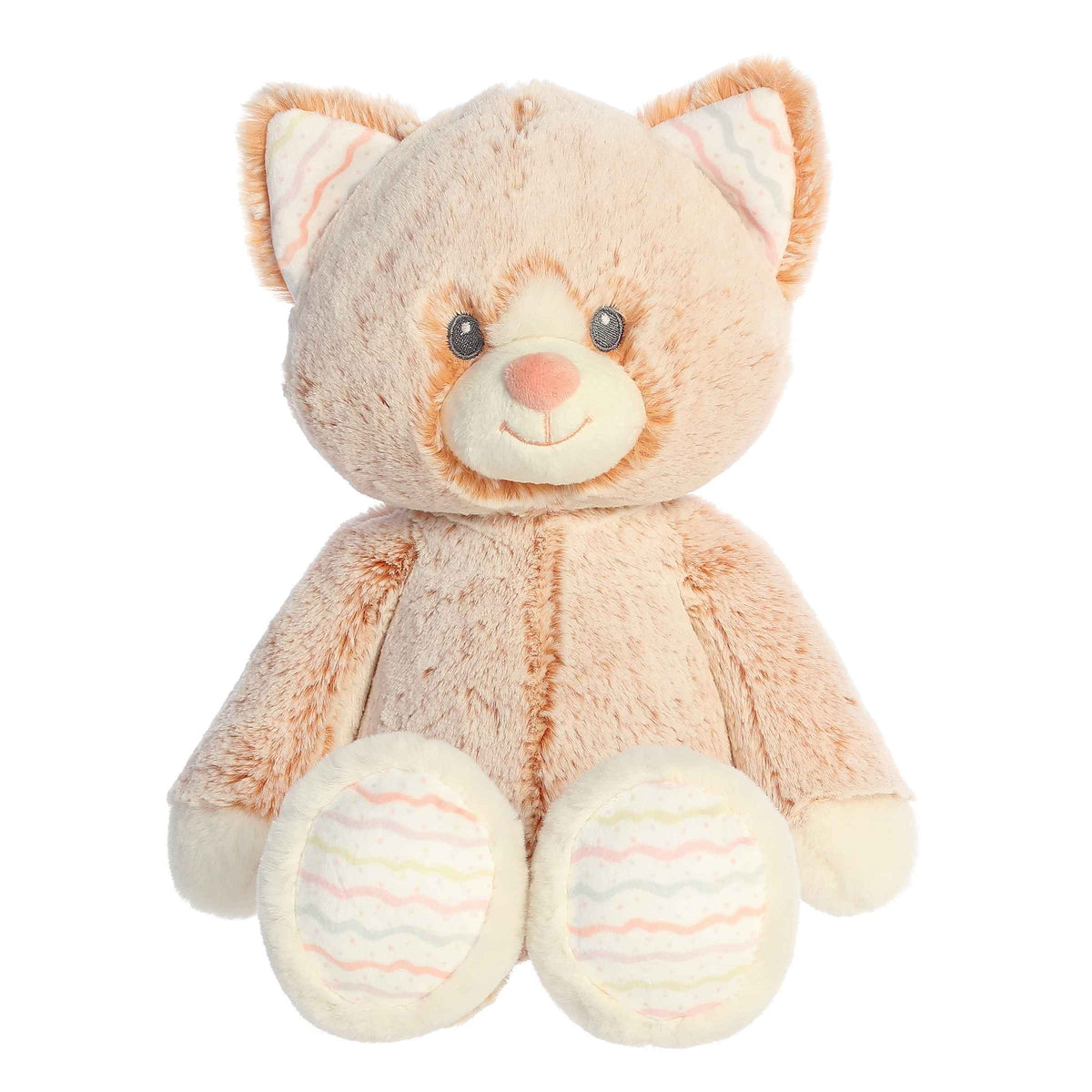 Soft-textured Kit Kitten plush, designed for loving embraces in nurseries and new parents.