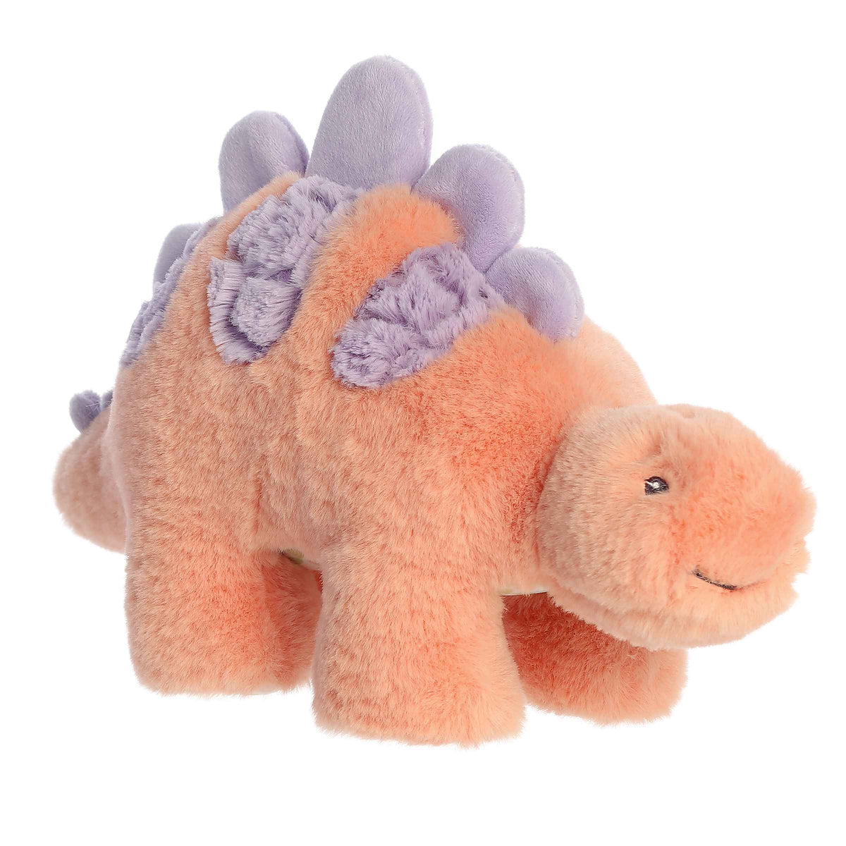 Plush Sammi Stegosaurus, designed for baby safety and cuddliness, ideal for young children's adventures.