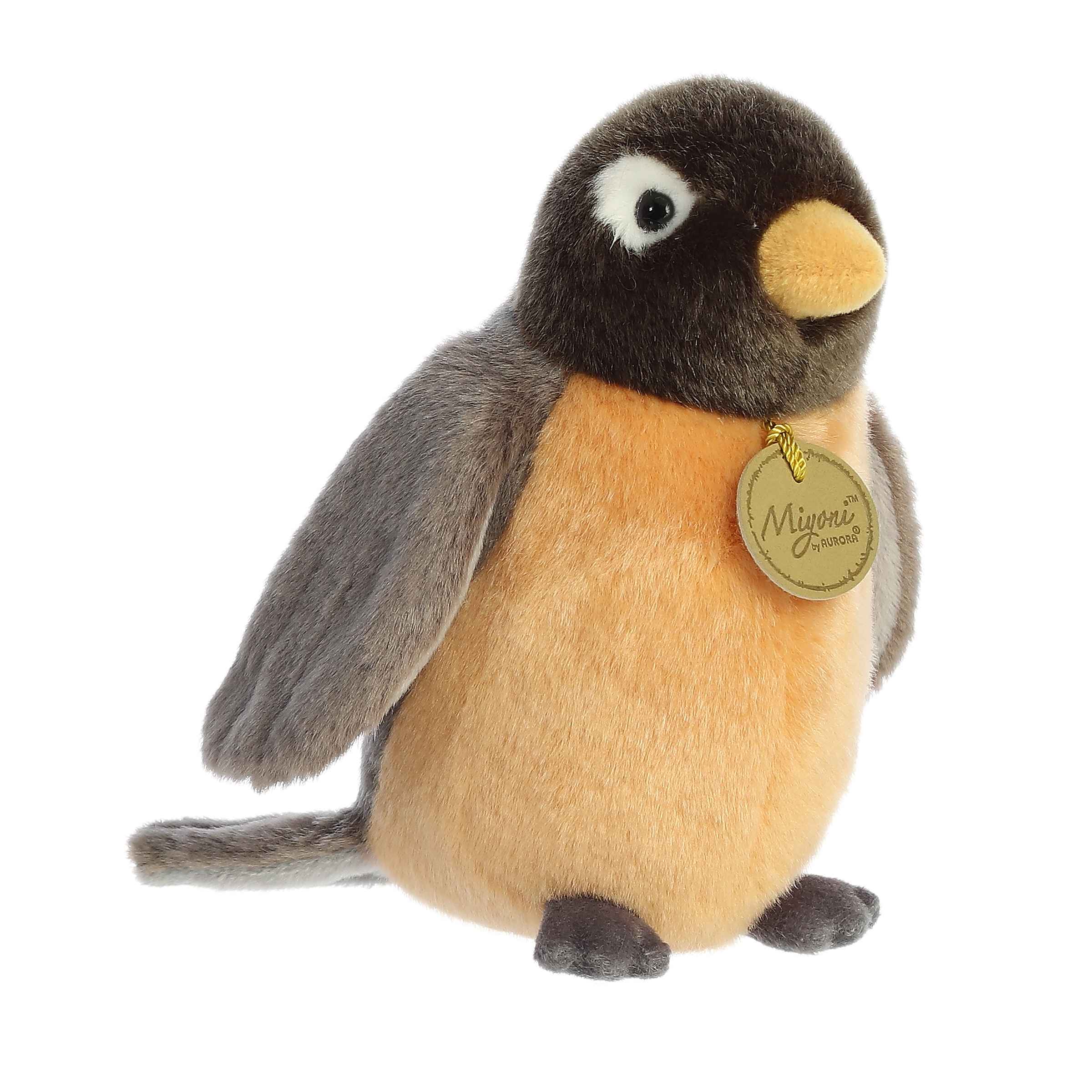 Authentic Robin plush with detailed features, crafted sustainably to enhance appreciation for nature.