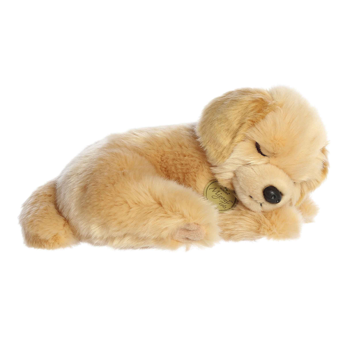 Authentic Sleepy Golden Retriever plush, high-quality and eco-conscious, ideal for gift or collection.