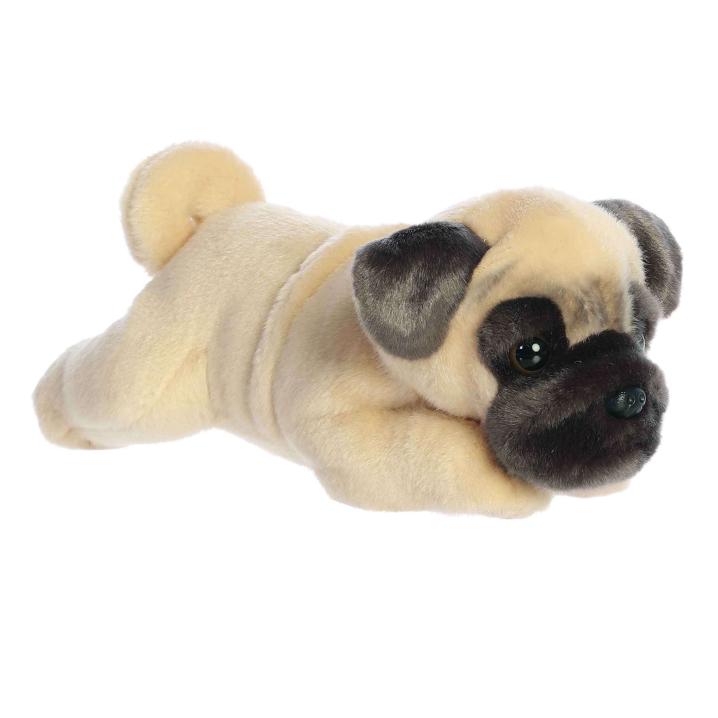 Lifelike Miyoni Pug plush, made with high-quality, eco-friendly materials, ideal for play and collection.