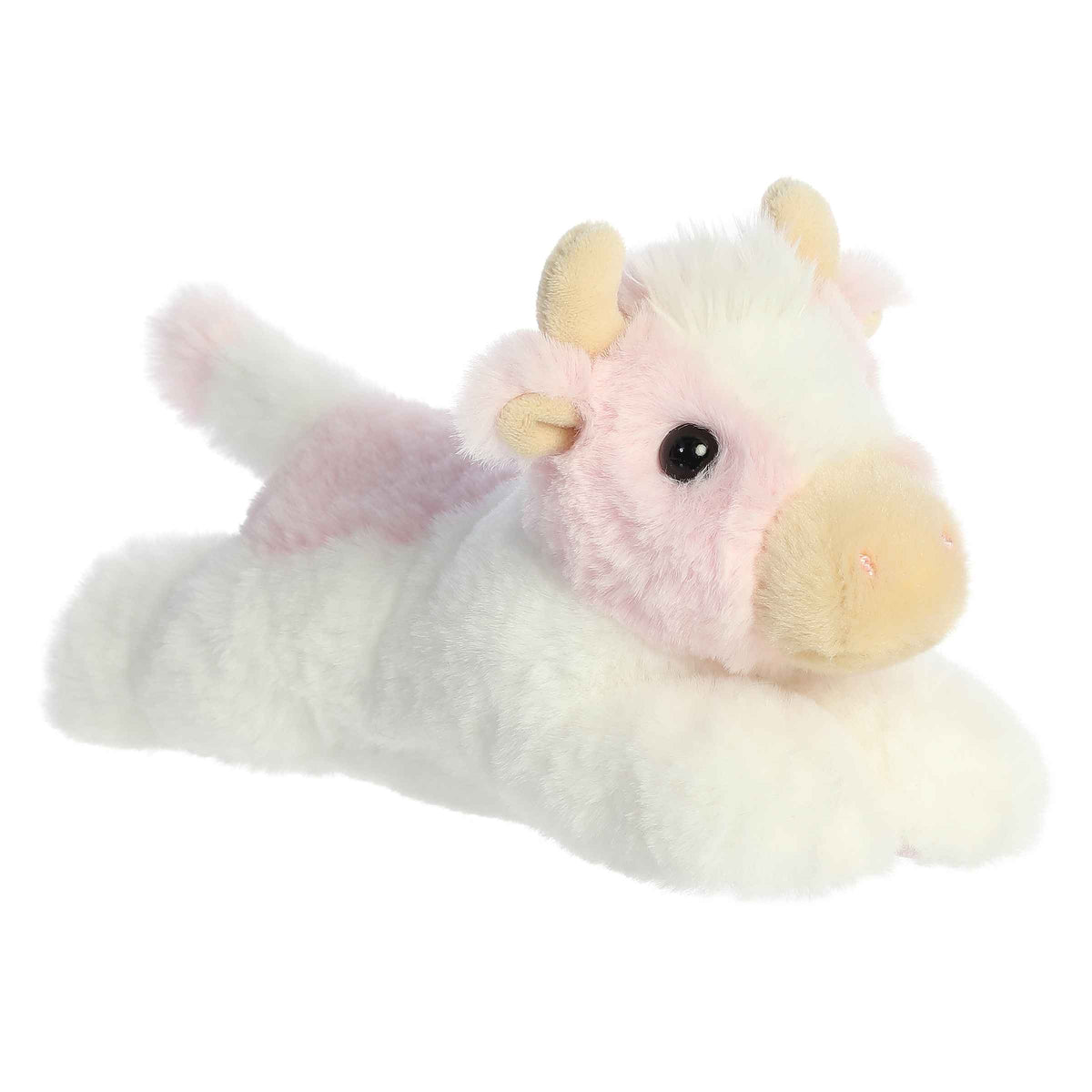 Sadie Strawberry Cow plush by Aurora stuffed animals, pink spots, soft and durable, farm-themed, cuddly