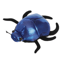 Eye-catching blue plush Saqqara Scarab Beetle, ideal for collectors and educational exploration.