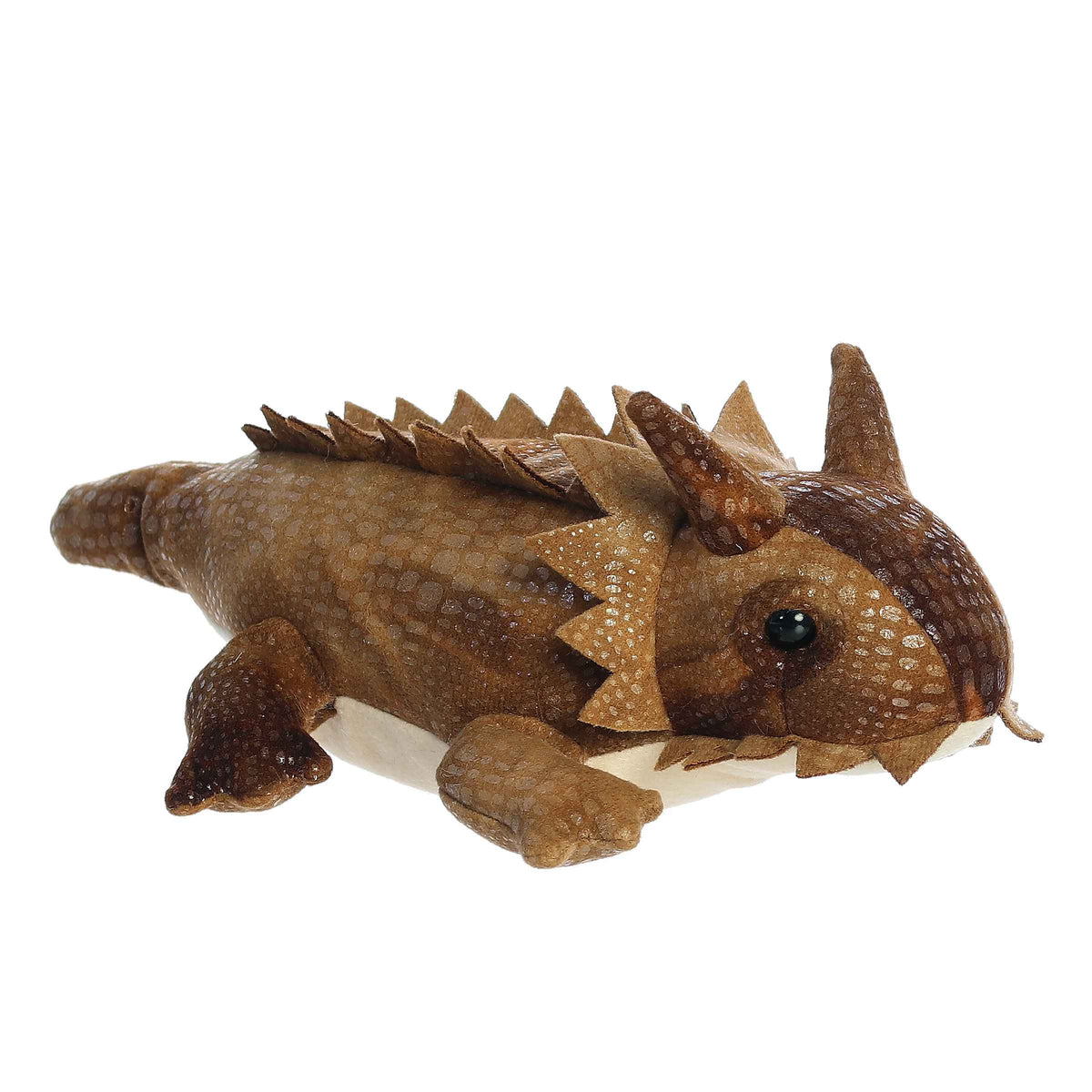 Detailed Patty Horned Lizard plush, combining educational value with a soft, cuddly design.