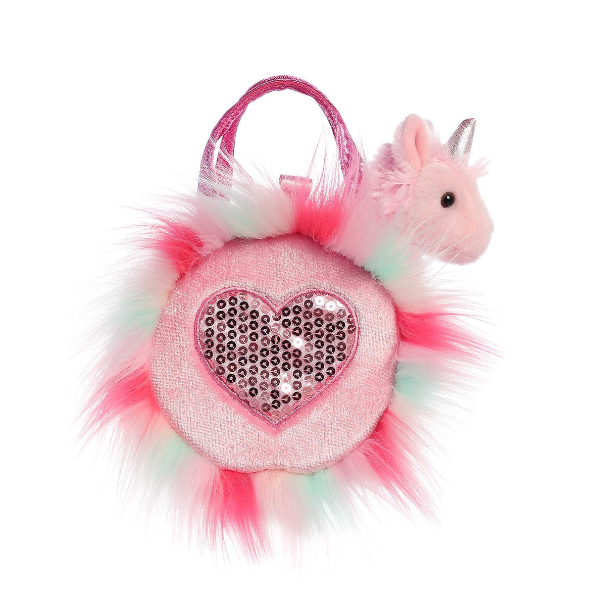 Aurora® - Fancy Pals™ - Llamacornio Sparkle Heart Pink™ de 5,5"